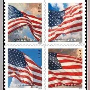 Roll Of 100 Forever 2024 Flag Stamps First Class Postage‎ USPS Stamp Mail